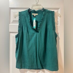 Elegant Teal Sleeveless Blouse
